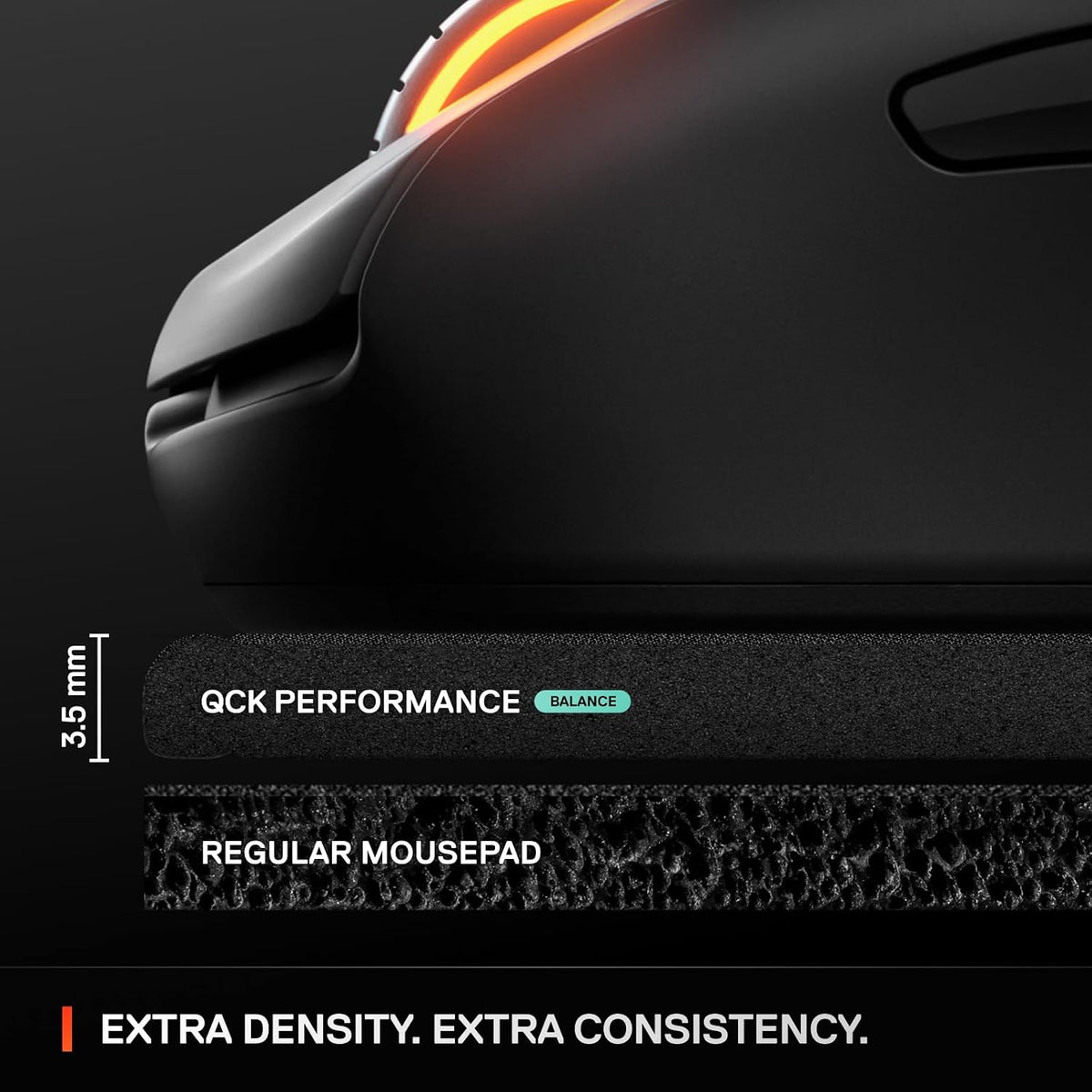 SteelSeries QcK L Performance Balance Gaming Mousepad - Black - Image 4