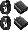 45W Super Fast Charger USB C 3.0 with Type C Charging Nylon Braided Cable Compatible with Samsung Charger Fast Charging Cord for Galaxy S25 Ultra/S24/S23/S22 by JPEOAYBI