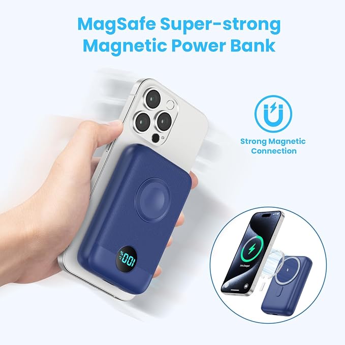 Magnetic Portable Charger with Apple-Watch Charger,10800mAh 25W PD Fast Charging Wireless Power Bank,4 Outputs Travel Essential Battery Pack for Magsafe,iPhone 17/17 Pro Max/16/15/14/13/12 All Series - Image 6