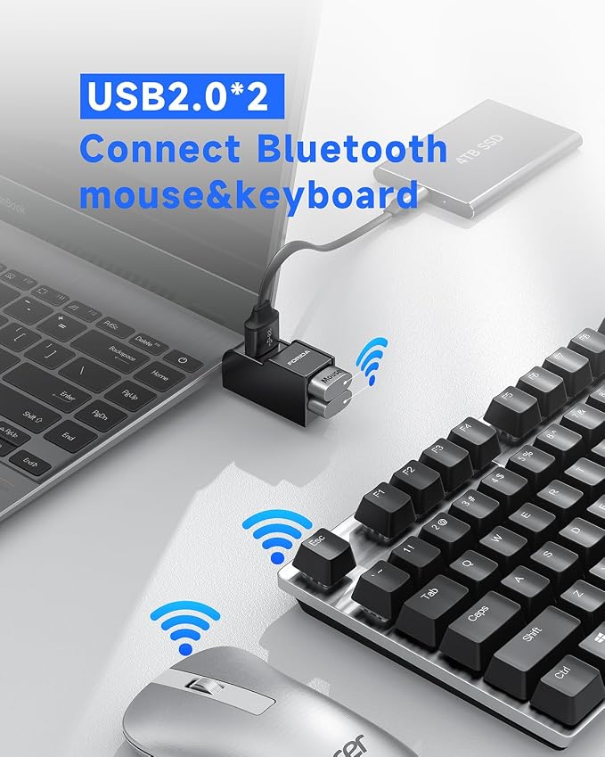 3 Ports USB Hub 3.0, FORIDA USB Splitter 1 in 3 Out for Laptops, Keyborad | Mini USB Hub, Multiport Portable USB 3.0 Splitter for Keyborad, U Disk, Camera, Mouse etc Laptop Accessories (Black) - Image 4