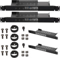 Blulu 2 Pack Mini Rack Mount Compatible with Dell Optiplex Micro Form Factor Case, 1U Hinged Server Rack Shelf for 19 inch Cabinet by Blulu