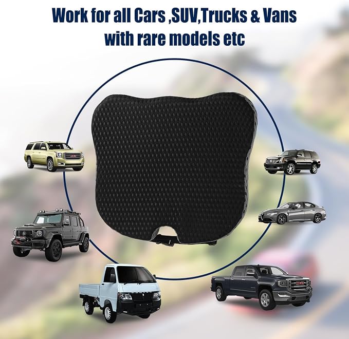 Hapiclody Car Seat Cushion for Driving,Premium Memory Foam Car Cushion for Better Visibility, Non-Slip Hip & Lower Back Tailbone Cushion, Car Seat Cushion Driver Booster for Short People, Truck(Black - Image 4