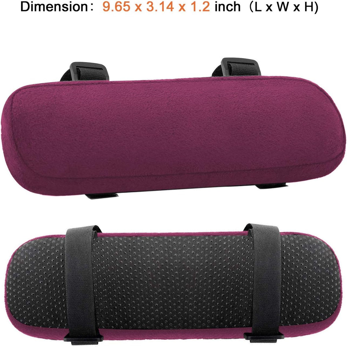 MOSISO Chair Armrest Pads, Home/Office Chair Arm Rest Covers, Wine Red - Image 6