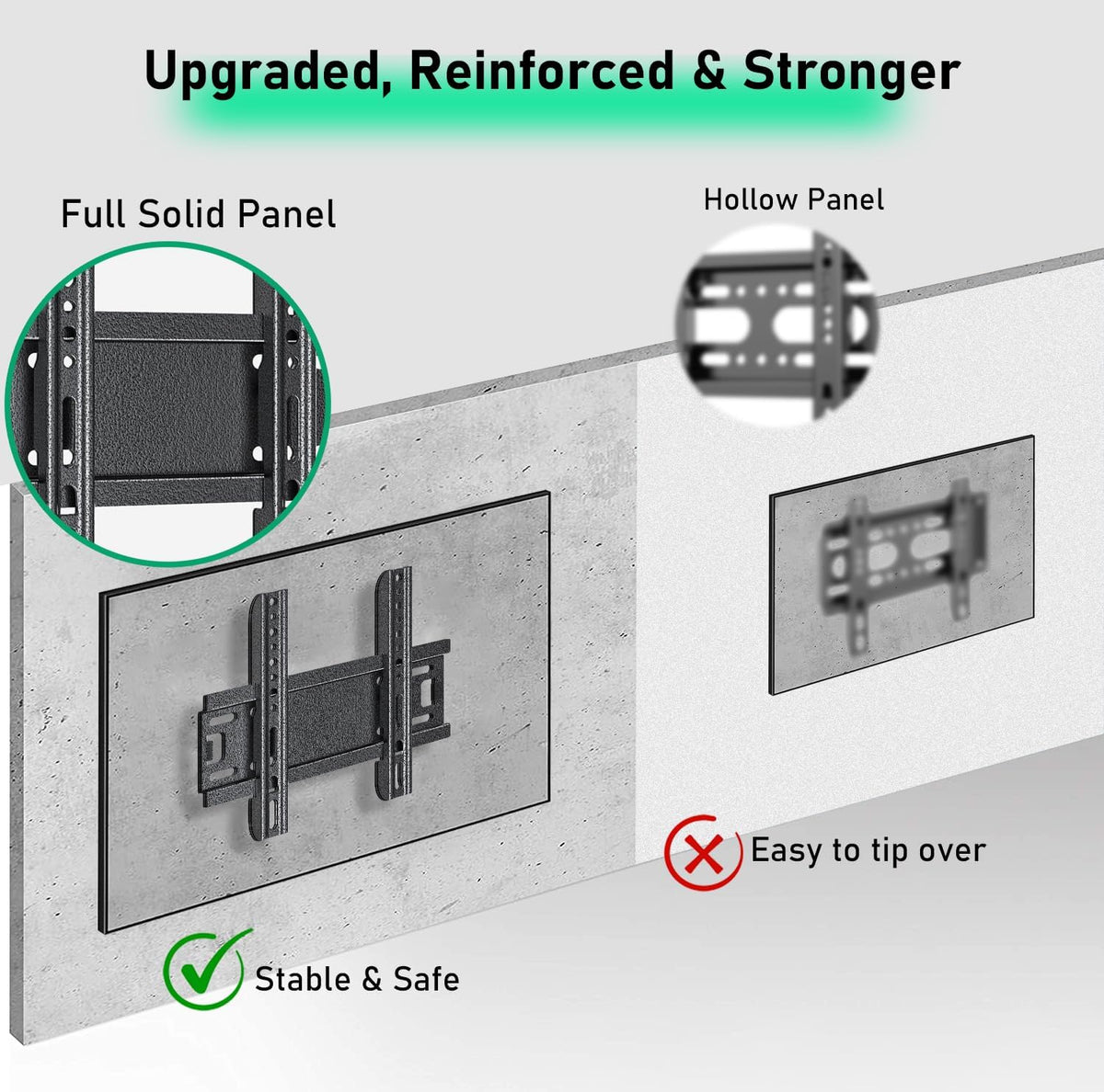 TV Wall Mount Fixed Low Profile for 14-42” LED LCD Flat Screens - Image 4
