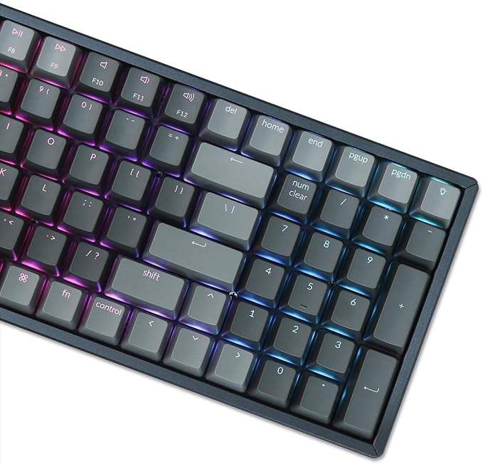 Keychron K4 Bluetooth Wireless Mechanical Keyboard RGB LED Backlit, Hot-swappable Compact 100 Keys USB Wired Computer Gaming Keyboard Aluminum Frame for Mac Windows, Gateron Brown Switch - Image 9