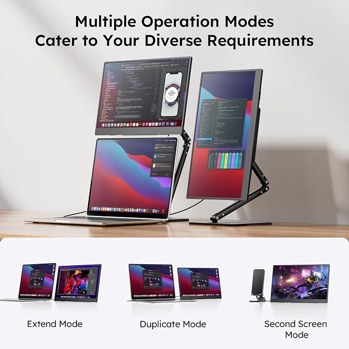 Dopesplay Portable Monitor, 15.6" FHD 1080P IPS Travel Monitor for Laptop, Foldable Magnetic Stand & Carry Case Included, USB-C Screen Extender for Laptop Mac PC Phone Xbox PS4/5 Switch - Image 5