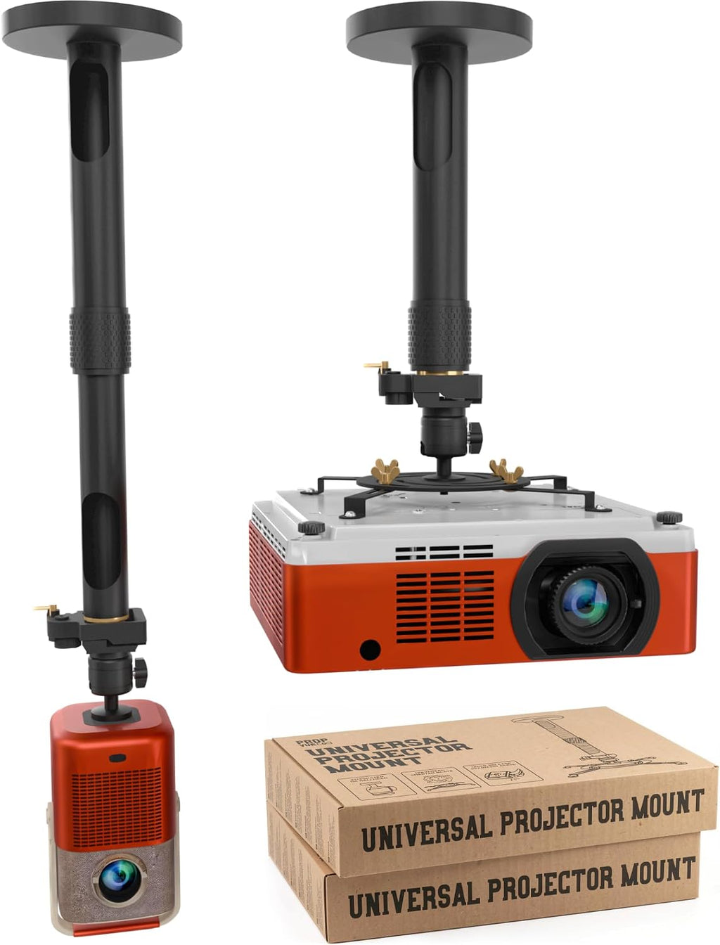 Universal Projector Mount, Ceiling or Wall, 13.8" to 21", Pack of 2 by PropVue