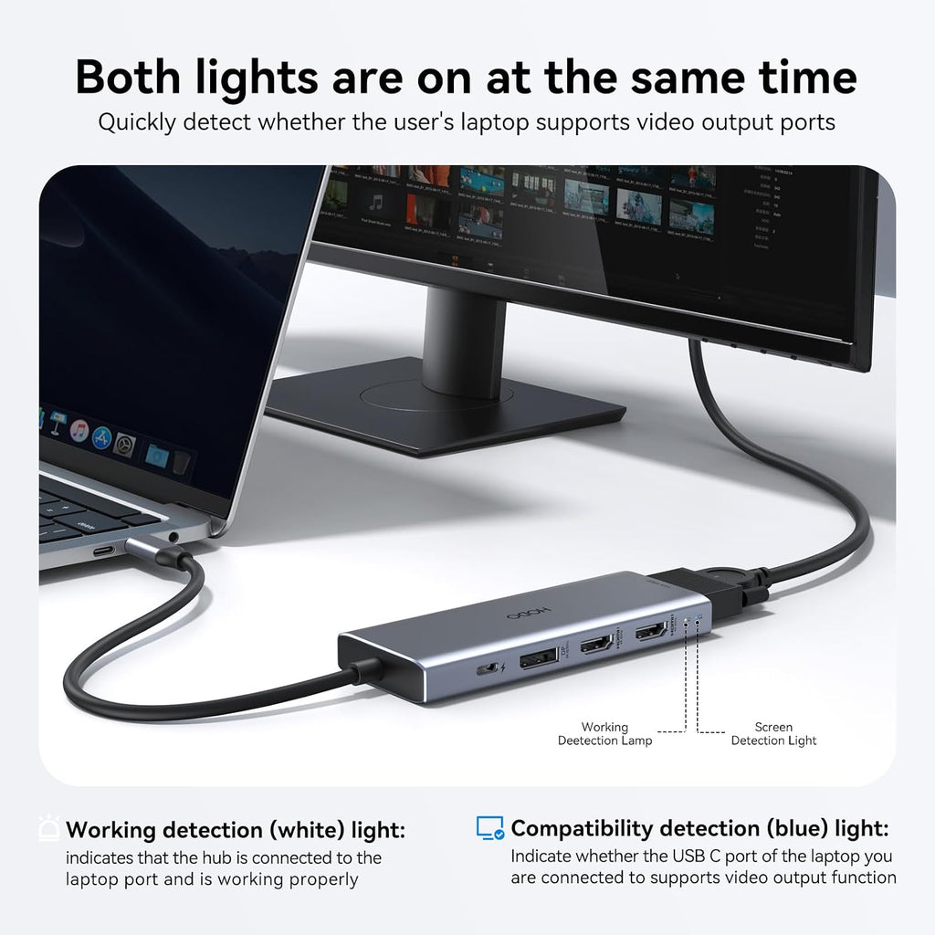 USB C Docking Station Dual Monitor for HP,Laptop Docking Station 3 Monitors - Image 9