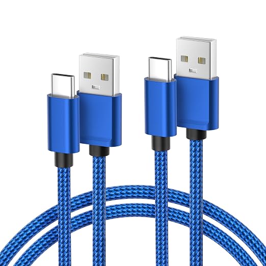 Basesailor for iPhone 17 16 Pro Max Charger Cord,USB to USB C Cable,Type C Charging Power Cord for Apple 17e 15 iPad 10 Air 4 5,Samsung Galaxy S26 S25 S24 S23,Blue,2Pack 3.3FT(1M) by Basesailor