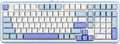 EPOMAKER TH99 Tri-Mode Wireless Mechanical Keyboard with 8000mAh Battery | Hot Swappable Custom RGB Gaming Keyboard with Numpad, Creamy Gasket Keyboard for PC/Mac/Office (Blue&White, Creamy Jade) by EPOMAKER