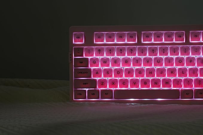 ZORNHER ZH980 Foundation Mechanical Keyboard,95% Pink Creamy Keyboard with Number Pad,Cute Jelly MOA Profile Keycaps,Creamy Sounding Linear Switches,Hot-Swappable,RGB Backlit - Image 5