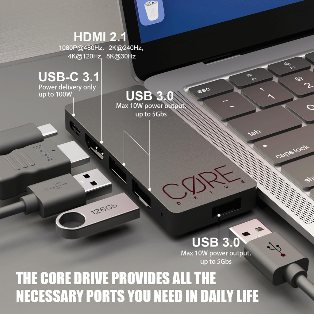 by Skull & Co. Jumpgate Pro: Portable Dock Station with Detachable USB Hub Adapter for Switch 2(2025) /Switch OLED (2021)/Switch (2017) and Macbook, HDMI2.1, 8k@30Hz or 4K@120Hz, USB3.0 Port - Image 7