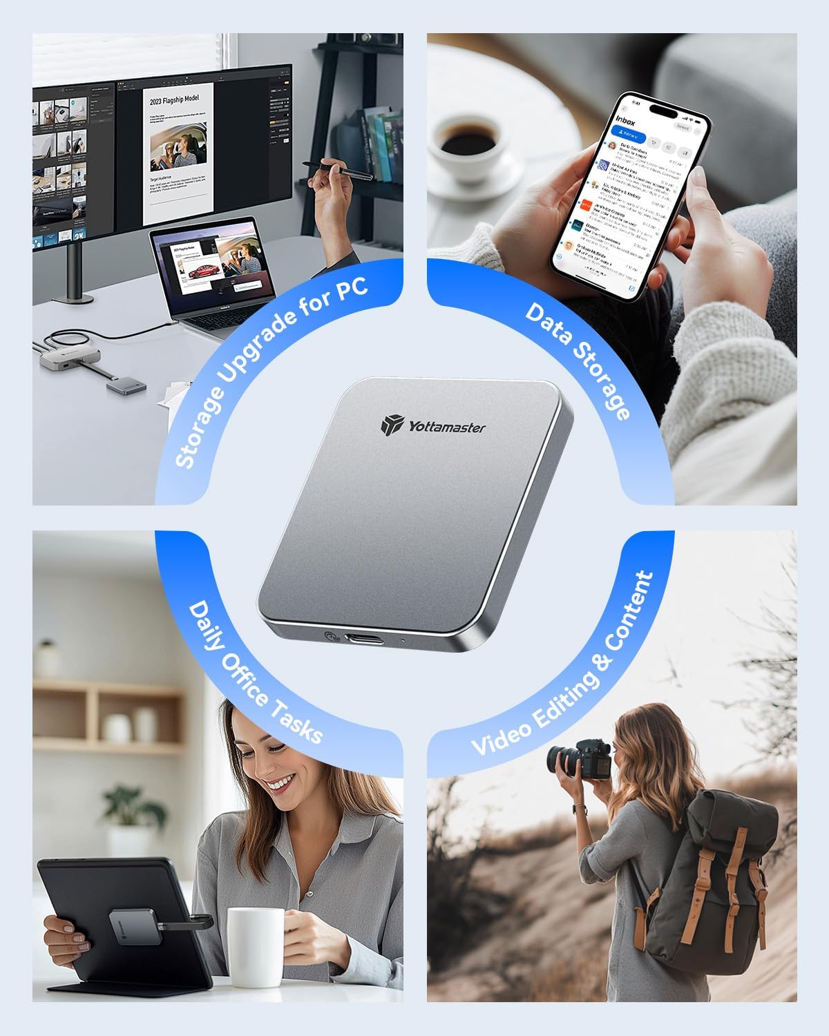 Yottamaster 128GB USB C Flash Drive, Up to 150MB/s Aluminum Portable SSD - Image 7