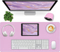 Purple Desk Mat, Desk Matt for Desktop, Large Leather Desk Pad, Desk Pad Mat Waterproof, Computer Mat for Office Work/Home/Decor (31.5 x 15.7 Inches) by Bloss