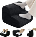Foot Rest for Under Desk at Work,Ergonomic 2-Height Sponge Foot Stool for Office, Home,Sofa & Gaming Chair, Desk Accessories Footrest Cushion to Support Legs,Relax Ankles & Relieve Pain(A-Black) by GOOYIAM