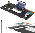 2nd Gen Wireless Charging Desk Mat, 3-in-1 Magnetic Mouse Pad | 35.43"x15.75" Large Charging Mat, 2nd Gen Wireless Tech, Waterproof Non-Slip Pad Charges Phone Watch Earbuds by AWEXEO