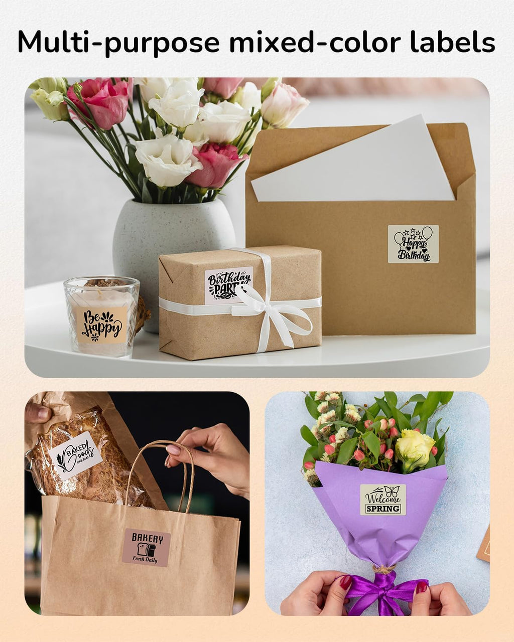 Phomemo M110 Labels - 1.57" x 1.18" Thermal Self-Adhesive 5 Stickers for M110/M100/M220/M250 Label Printers, 1 Roll 40x30mm Thermal Label Paper for Candle, Baking, Logo, Gift,230 PCS - Image 7