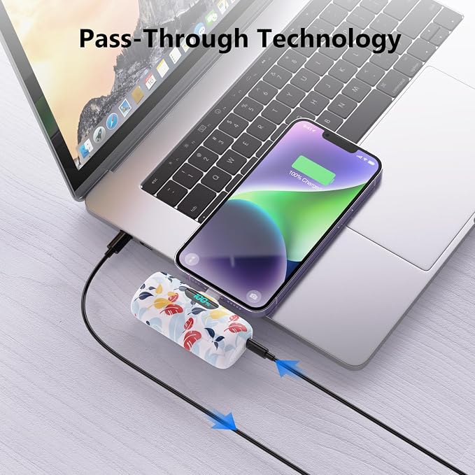 Feob [2 Pack] Small Portable Charger for iPhone14/13,Upgraded 5000mAh PD Fast Charging Power Bank,Mini Portable Phone Charger Compatible with iPhone 14/14 Pro Max/13/13 Pro/12 Pro/11/XR/X/8/7/6 - Image 4