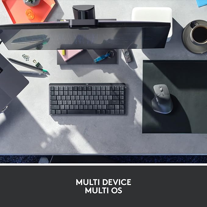 Logitech MX Mechanical Mini TKL Illuminated Wireless Keyboard, Linear, and MX Master 3S Performance Wireless Bluetooth Mouse Bundle, macOS, Windows, Linux, iOS, Android - Image 5
