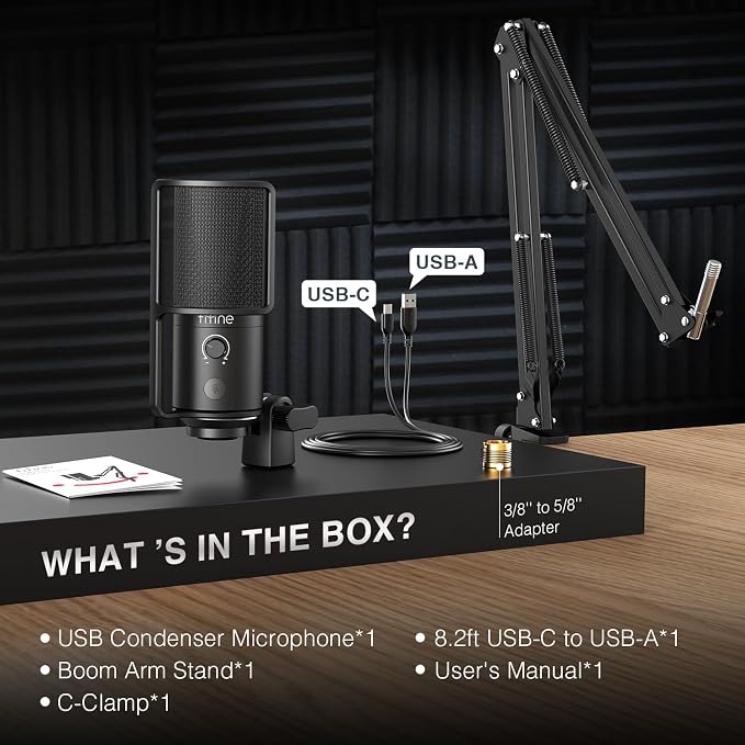 FIFINE T669PRO1 USB Studio Recording Microphone for Podcast, Singing | Cardioid Condenser Mic, 16MM Large Diaphragm, Mute Button, Gain Knob, Pop Filter, Metal Boom Arm, Content Creation, Streaming - Image 8