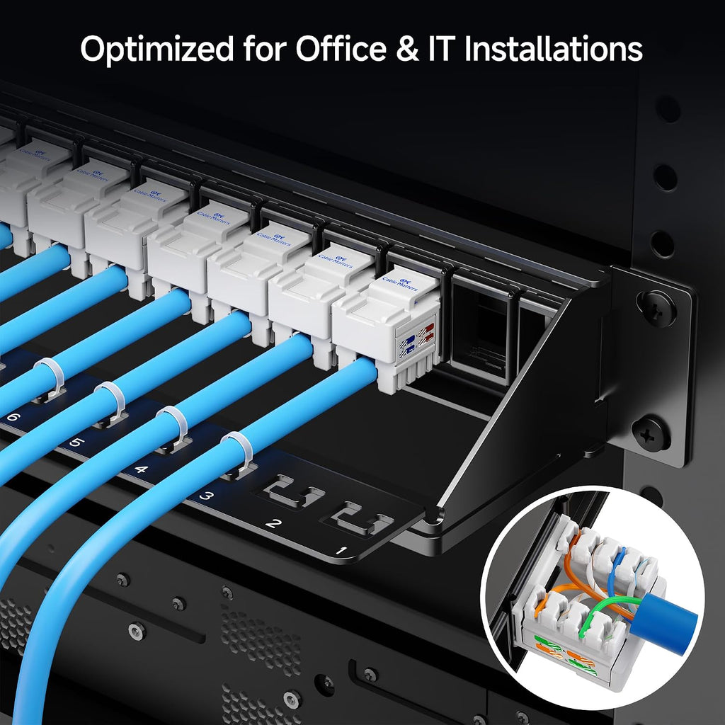 Cable Matters 1U 24 Port Keystone Patch Panel with Cable Management - Image 4