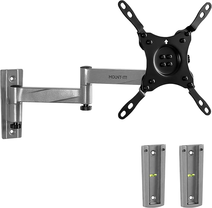 Mount-It! Lockable RV TV Mount for Camper, Trailer, Motorhome, Truck & Boat, Full Motion, Quick Release, Rust-Resistant Aluminum, Dual Wall Plates for Indoor & Outdoor, 19-43 TVs, 33 lbs, VESA 200x200 by Mount-It