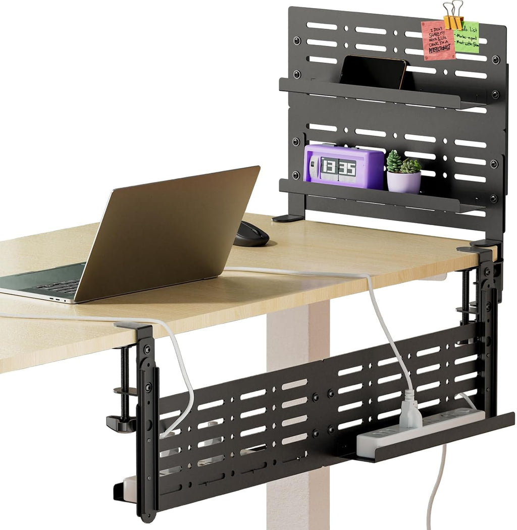JOY worker 4-in-1 Clamp on Above/Under Desk Pegboard Cable Management Tray by JOY worker