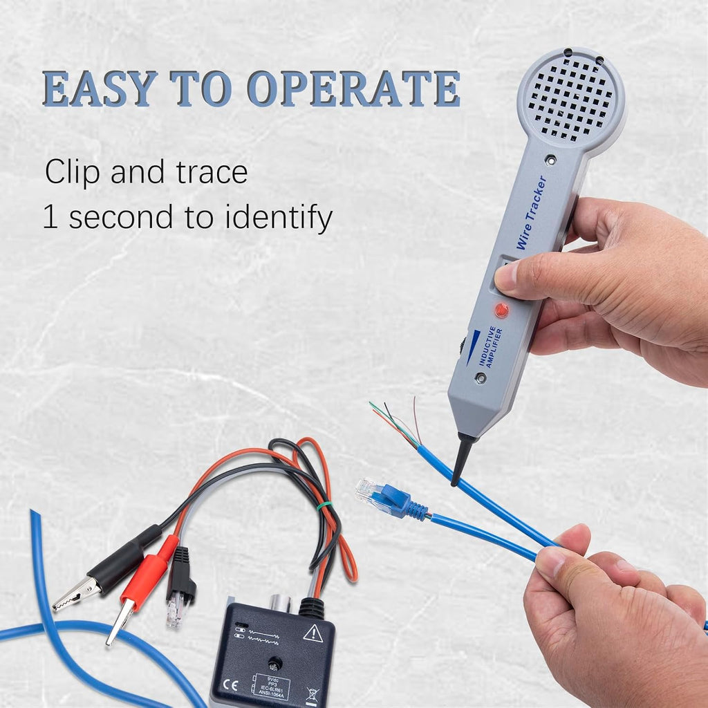 Tone Generator and Probe Kit, Toner Electrical Tool, Tone Generator kit, Wire Tracer Circuit Tester, 200EP High Accuracy Cable Tester, 77HP2 Tone and Probe Kit - Image 5