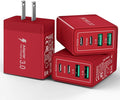 [3-Pack] USB Charger Fast Charging Block 40W Type C Charging Blocks 4-Port PD Power Adapter + QC Wall Plug Multiport USB C Charger Block for iPhone 17 16 15 14 13 12 11 Pro Max XR XS 8 by Aioneus