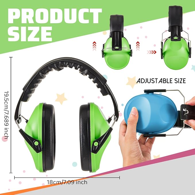 12 Pcs Kids Ear Protection Noise Cancelling Headphones Ear Muffs Bulk 27db Adult Noise Reduction Hearing Earmuff(Universal Fit (kids & Adults),Cute Style) - Image 4