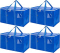 BALEINE 4-Pack Oversized Moving Bags with Reinforced Handles, Heavy-Duty Storage Tote for Clothes, Moving Supplies (Royal Blue, 4-Pack) by BALEINE