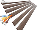 Delamu Cord Hider, Large Cord Covers for 3-4 Wires on Wall, 85in Cable Hider, Easy Set up Wire Hiders Wire Covers for Cords on Wall, TV Cable Cover Raceway for Home & Office, W1.18 H0.67in, CherryWood by DELAMU