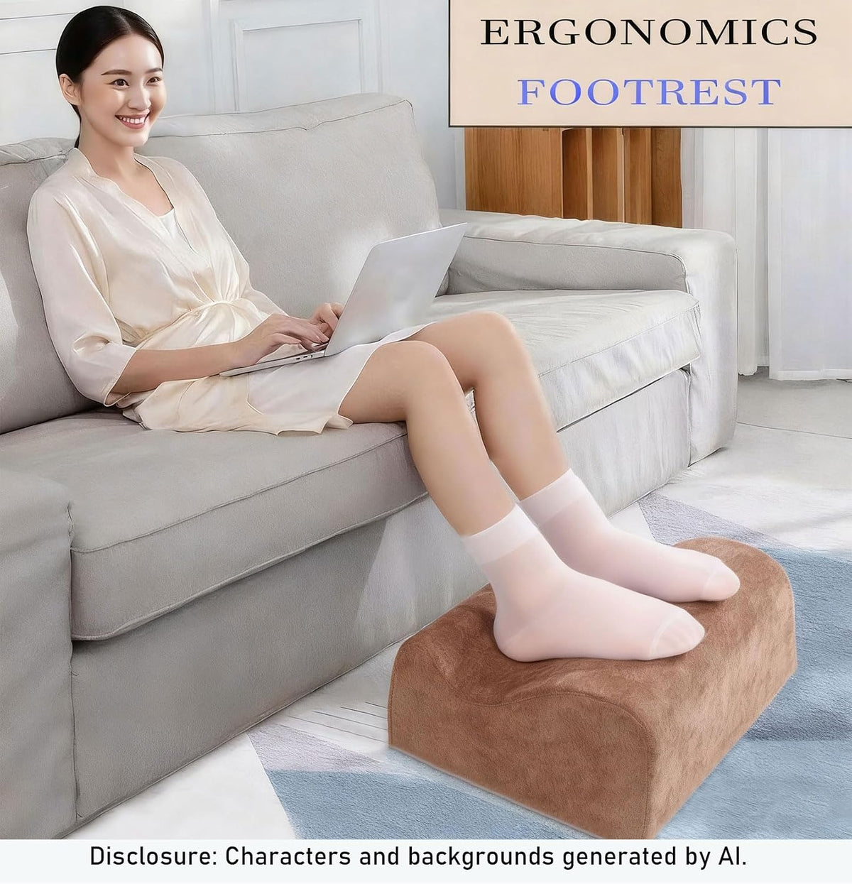 Work Foot Rest Under Desk,Comfort Foot Rest for Couch - Image 3