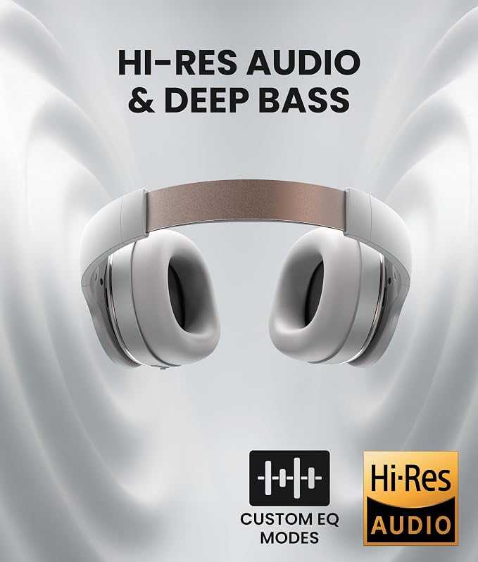 Cleer Audio Enduro ANC Noise Canceling Headphones, Light Grey | Bluetooth Multipoint Connection, Over-the-Ear Design with Mic, Crystal Clear Hands-Free Calling, 60 Hours of Battery Life - Image 2