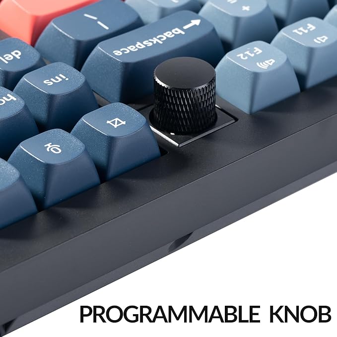 Keychron V6 Max Wireless QMK Mechanical Keyboard 2.4 GHz & Bluetooth | Full-Size Layout Custom with Hot-swappable Gateron Red Switch RGB Backlight Compatible with Mac Windows Linux - Black - Image 4