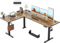Klicelor L Shaped Standing Desk 63 x 48 Inch,Electric Height Adjustable Corner Desk with Cable Management & Power Outlets, Ergonomic Sit Stand Up Computer Table for Home Office,Rustic Brown by Unknown