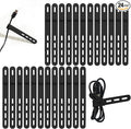 Donruby 24Pcs Silicone Cable Ties, Reusable Cord Organizer Straps, Black | Adjustable, Multipurpose, 5.12" High-Elasticity Cord Wraps for Bundling Electronics, Home Office Travel Essentials by Donruby