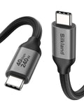 Silkland USB4 for Thunderbolt 4 Cable 2.6FT, 40Gbps USB C Data Cable, 240W by Silkland