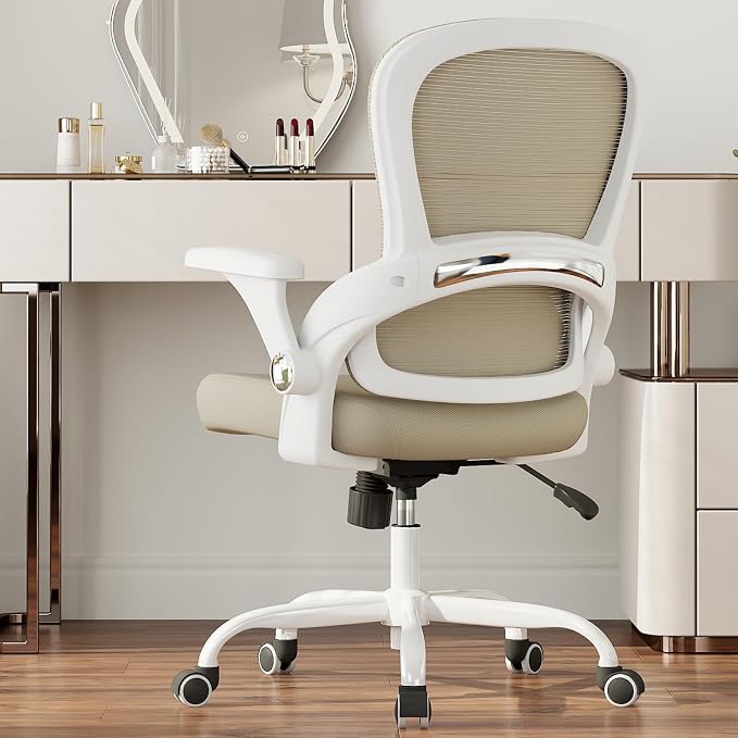 TRALT Office Chair - Ergonomic Office Chair with Back Support for Adults | Home Office Desk Chair with Lumbar Support - Ergonomic Mesh Chairs 330 lb Wide Seat for Work, Study, Office, Gaming(Beige) - Image 7