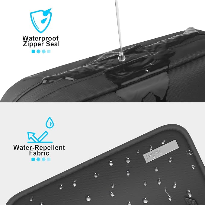 Lacdo Electronic Organizer Accessory Pouch for MacBook Charger, Cables, Power Bank, Hard Drive, Travel Cords, SD Card, Water-Resistant Storage Bag with Card Slots for Memory Card, Black - Image 5