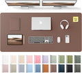 YSAGi Leather Desk Pad Protector, Office Desk Mat, Large Mouse Pad, Non-Slip PU Leather Desk Blotter, Laptop Desk Pad, Waterproof Desk Writing Pad for Office and Home (Chocolate,55" x 24") by YSAGi