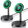 Magnetic Wireless Charger iPhone, 2 Pack 15W Fast Mag-Safe Charger Stand for iPhone 17/17 Air/17 Pro/17 Pro Max 16/15/14/13/12 Series, Wireless Charging Station for Pad/AirPods(Black) by Xiauodo