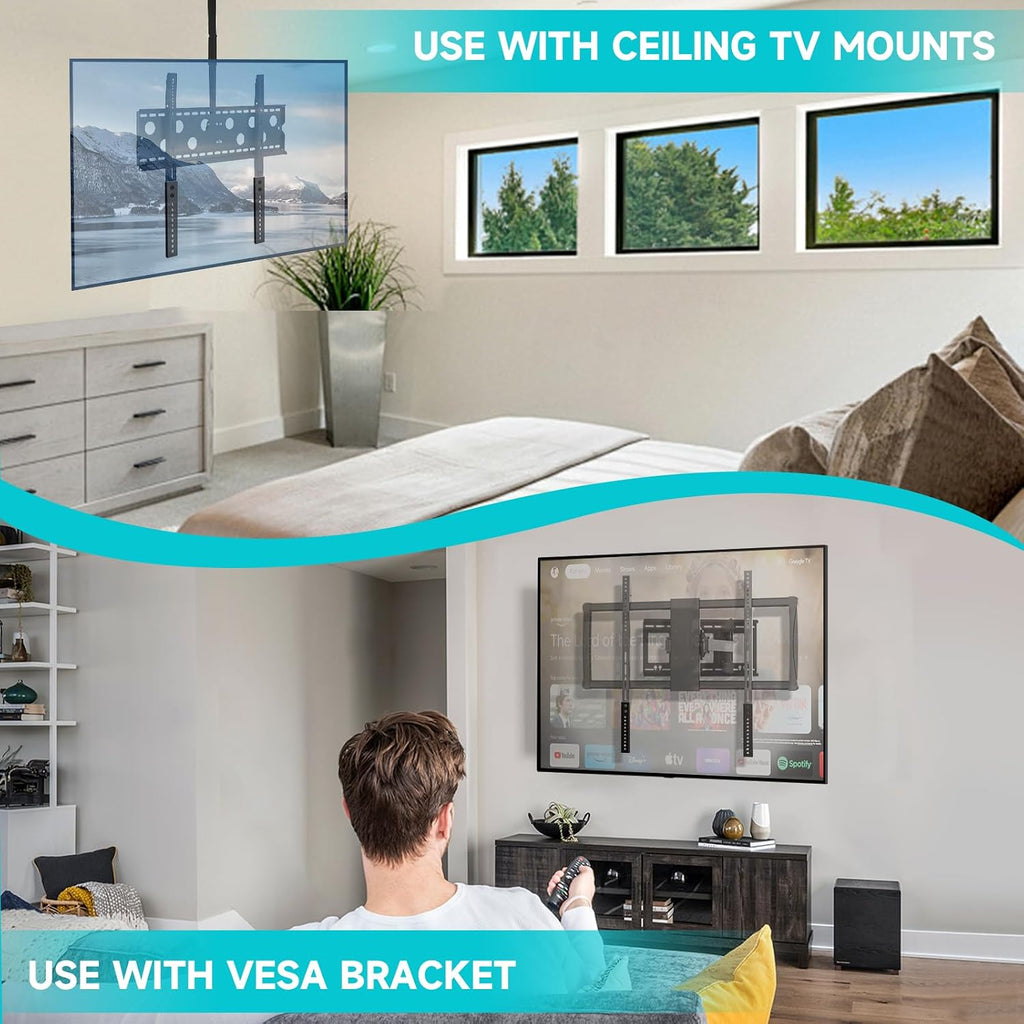 TV Mount Extension Bracket Kit,TV Mount Extender Designed for Low Vesa Pattern TV’s,Steel Wall Mount Extension Bracket Plate- 2 Pcs - Image 3