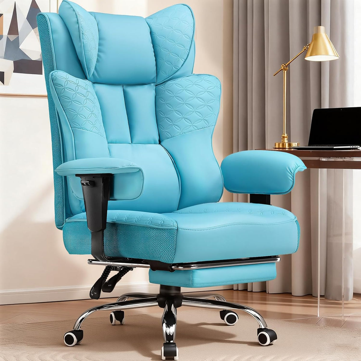COMHOMA Big and Tall Gaming Chair with Footrest Ergonomic Office Chair by COMHOMA