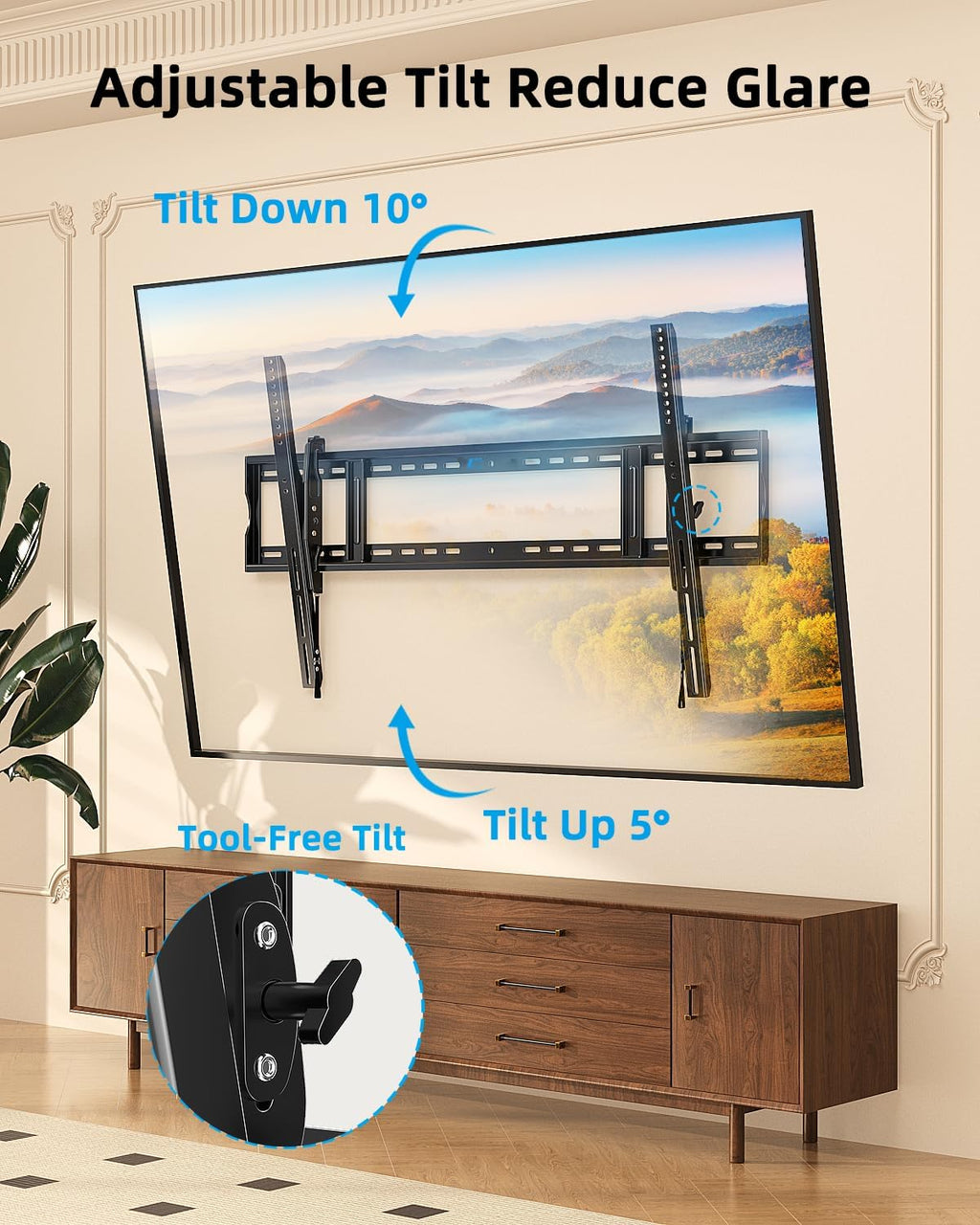 HOME VISION Heavy Duty Tilting TV Wall Mount for 65-150" TVs to 264 lbs - Image 4