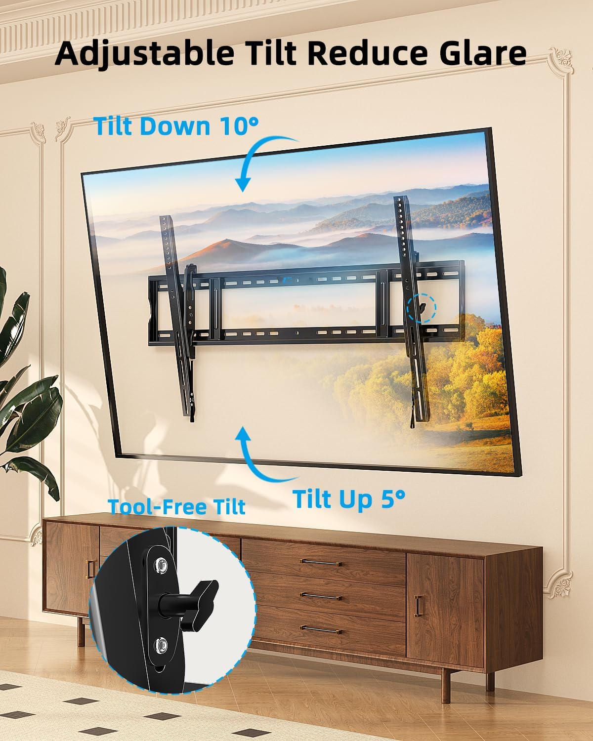 HOME VISION Heavy Duty Tilting TV Wall Mount for 65-150" TVs to 264 lbs - Image 4