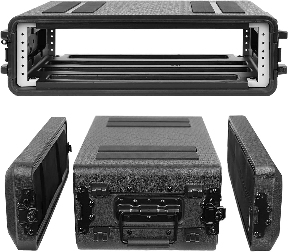 Diandian 2U Rack Case Shallow 11" Depth, Rackmount Flight Case Shock Mount by Diandian