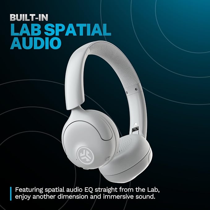JLab, Go Lux ANC, On Ear Headphones, Active Noise Cancelling, Bluetooth MultIPoint, Cloud White - Image 3