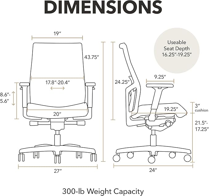 HON Ignition 2.0 Ergonomic Office Chair, Lumbar Support, Office Desk, Black | Ergonomic office desk chair with lumbar support, adjustable arms, office decor, workstation comfort for focused productivity - Image 2