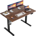 Agilestic Electric Height Adjustable Standing Desk, 55 Inch, Dark Walnut | Smooth Height Adjustment, Memory Presets, Hooks, Stable Steel Frame,154 lbs Capacity, Easy Assembly, Splice Board by Agilestic